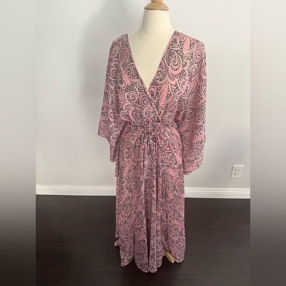 Maje Metallic paisley-print jacquard maxi dress size 40 Large - Picture 3 of 8